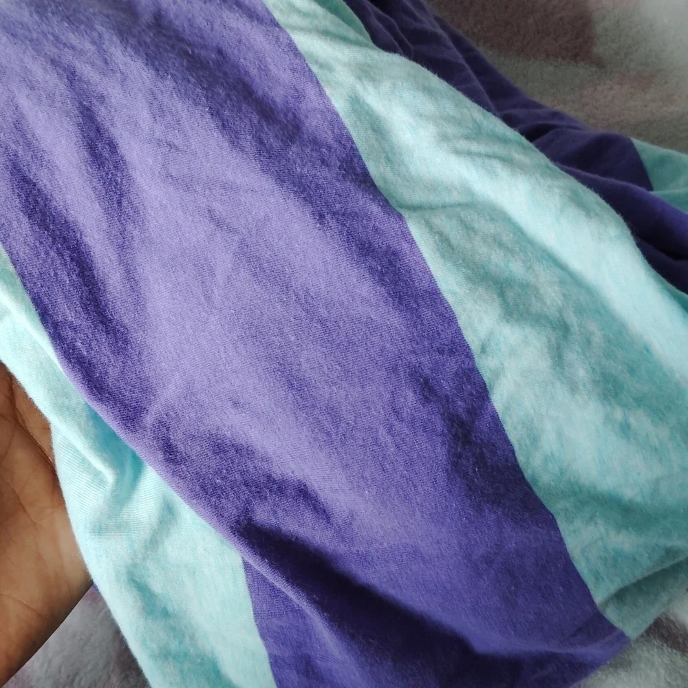 Lululemon Purple and Light Blue Striped Scarf